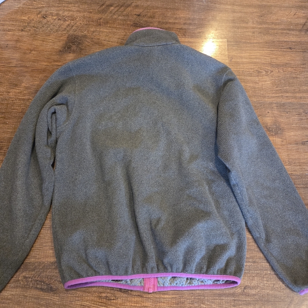 Women's Patagonia Synchilla Sweatshirt Sweater Small Gray Purple Full Zip - Picture 3 of 6